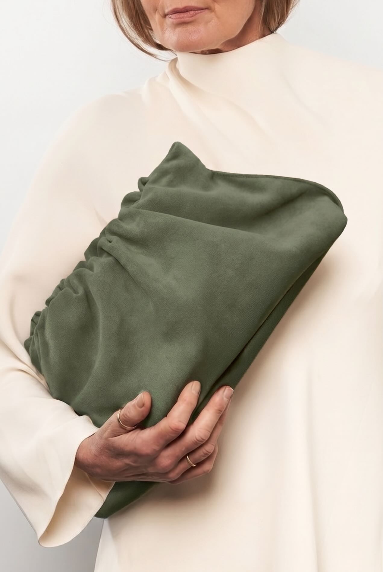 Suede Cloud Bag in Forest