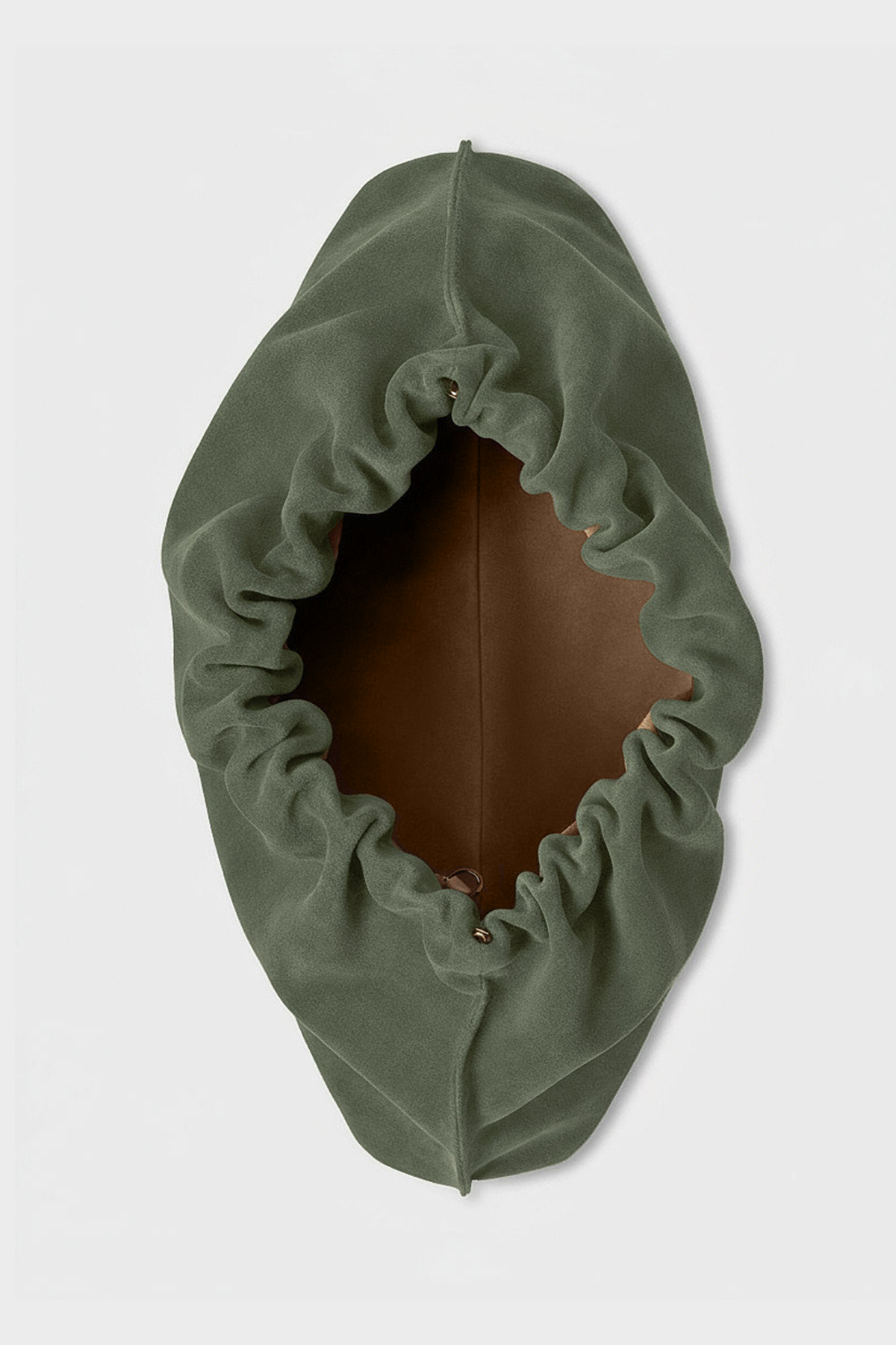 Midi Cloud Bag in Suede Forest