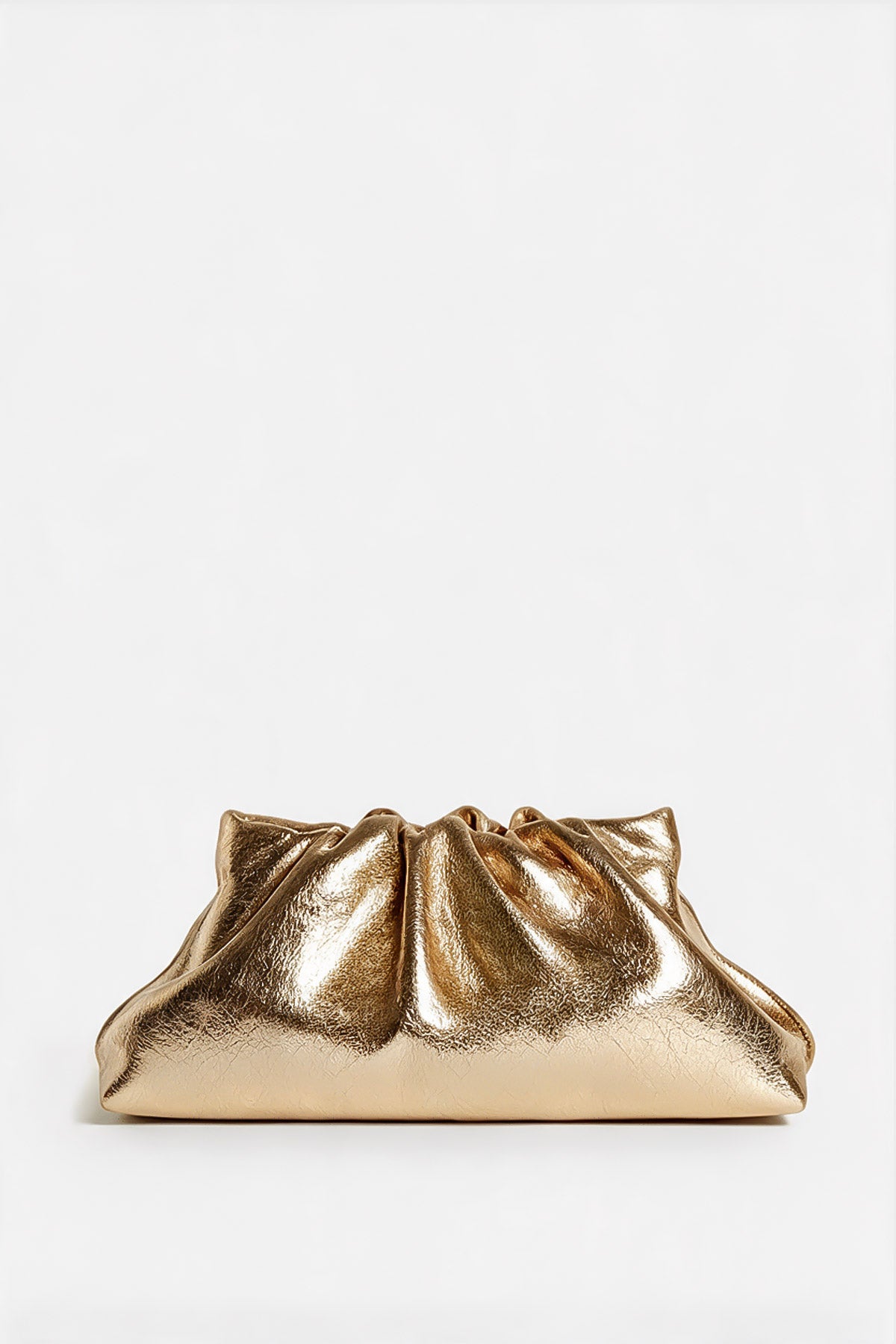 Midi Cloud Bag in Metallic Gold