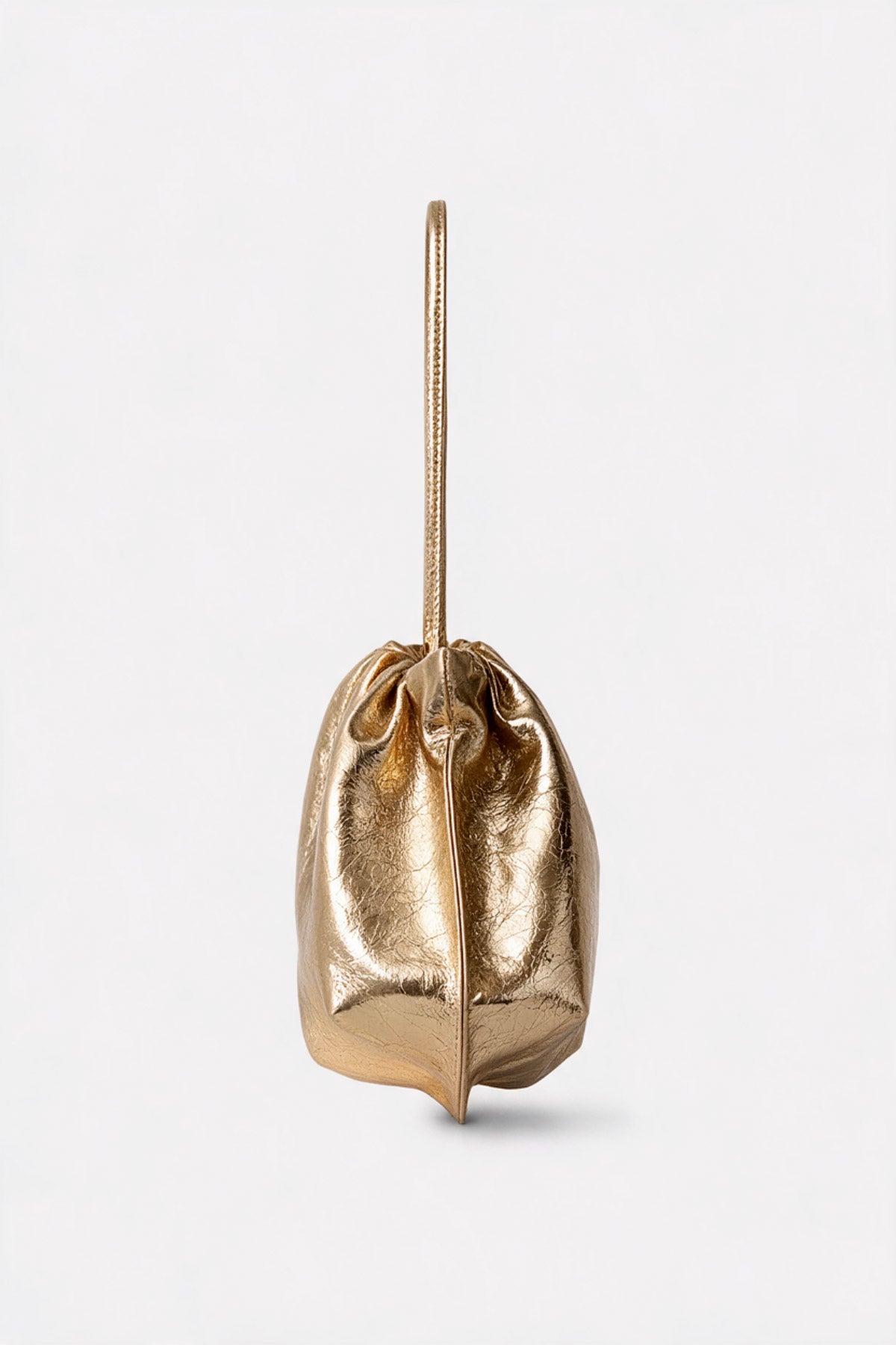 Midi Cloud Bag in Metallic Gold