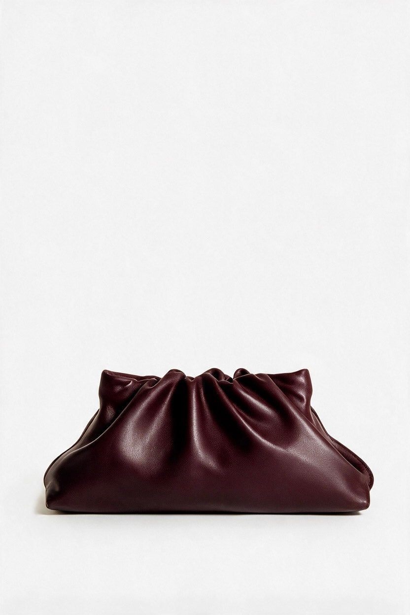 Midi Cloud Bag in Smooth Burgundy