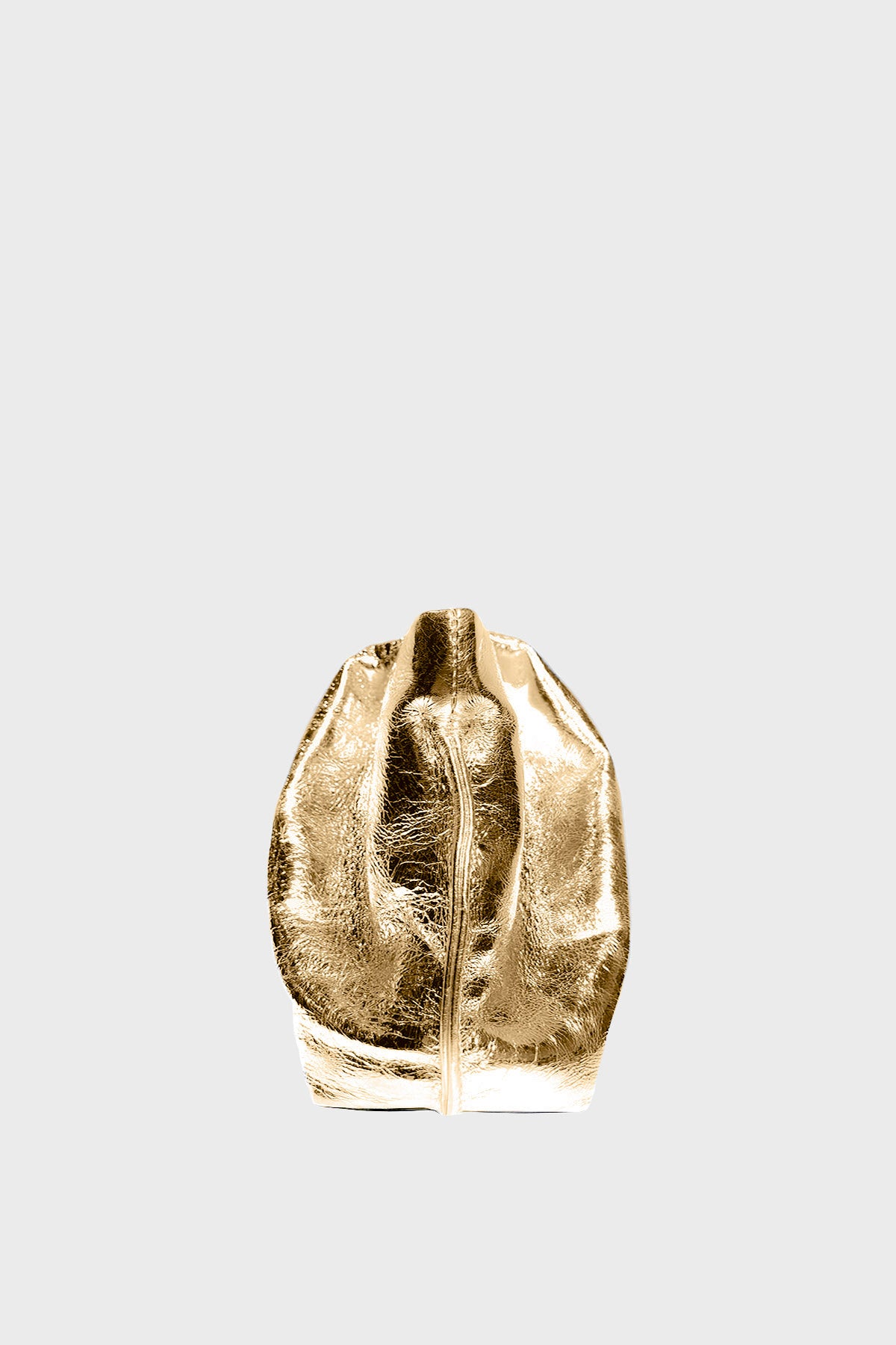 Midi Fold Clutch in Metallic Gold