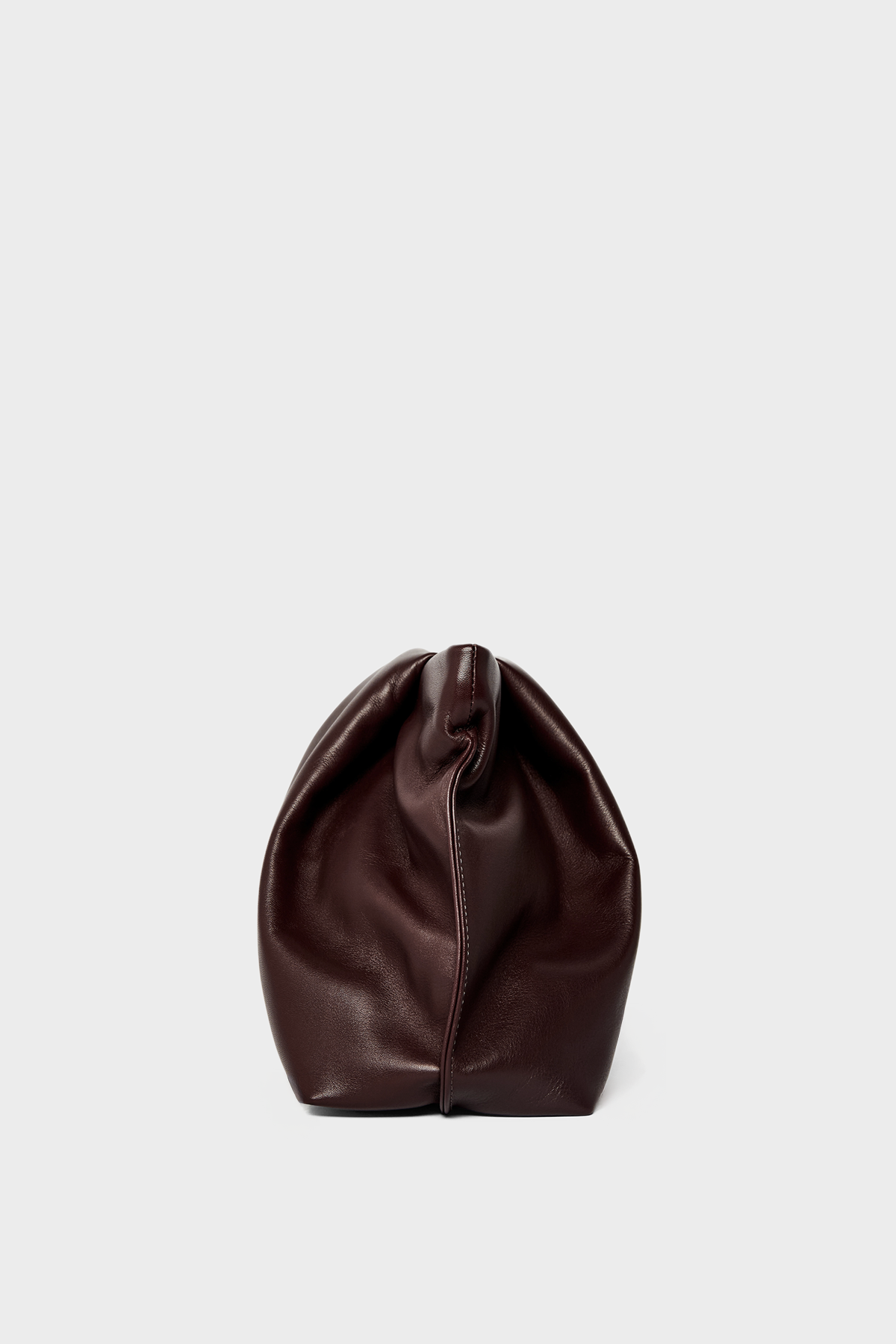 Midi Fold Clutch in Smooth Burgundy