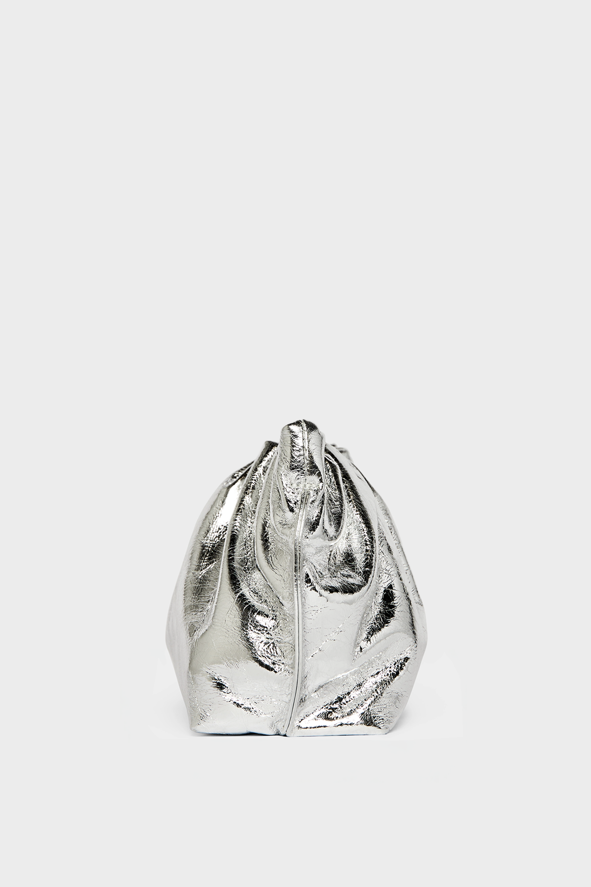 Midi Puffa in Metallic Silver