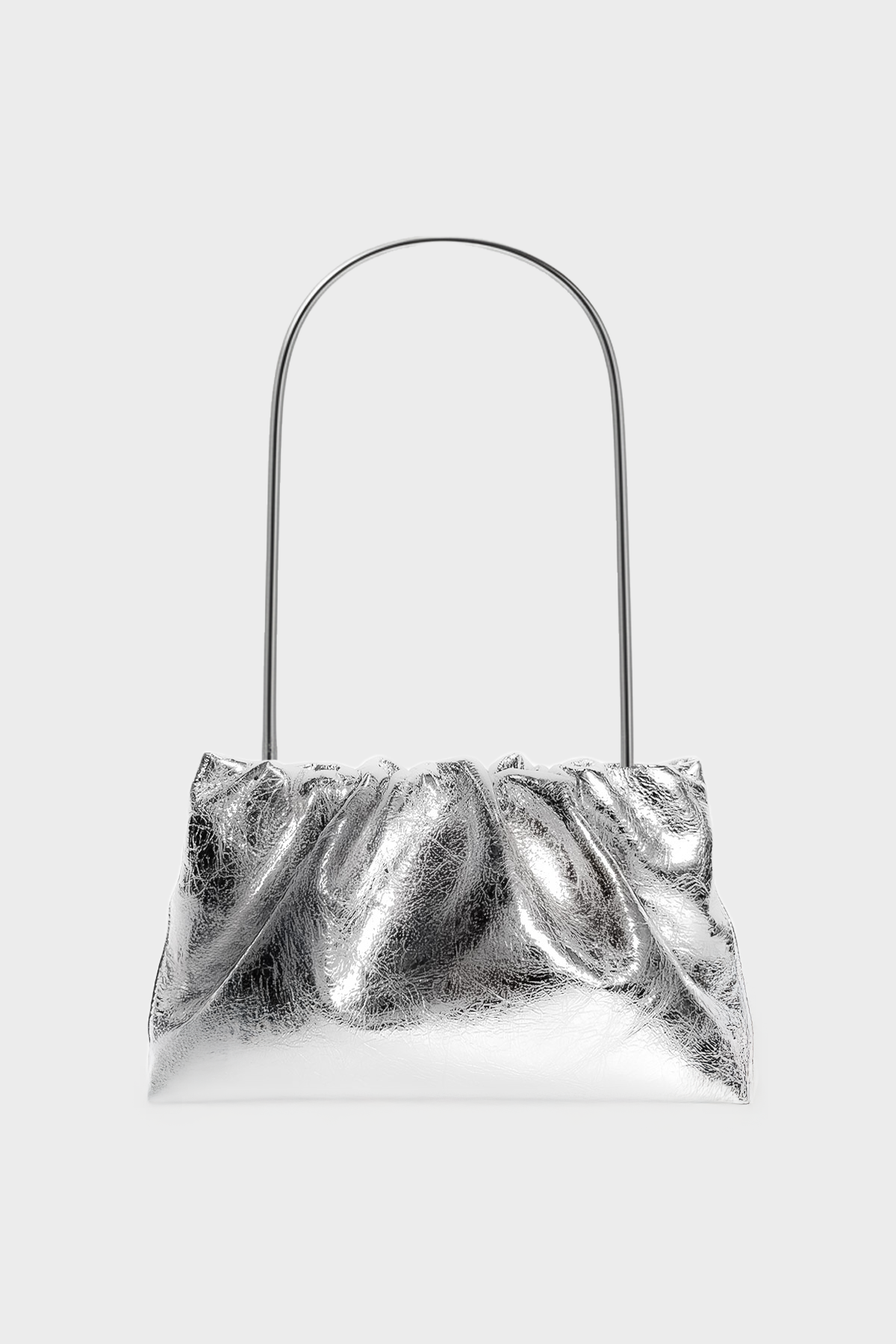 Midi Puffa in Metallic Silver