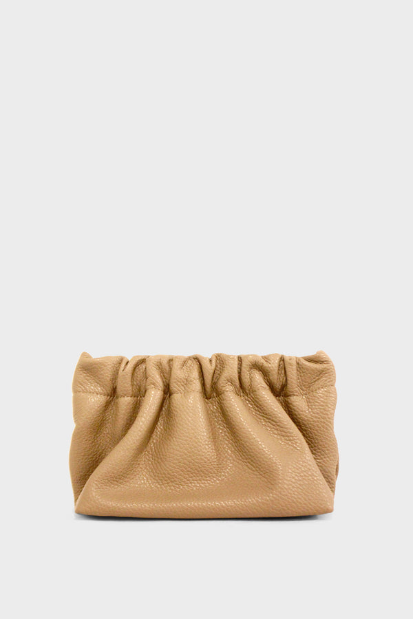 Mini Mellow Clutch in Grain Beige