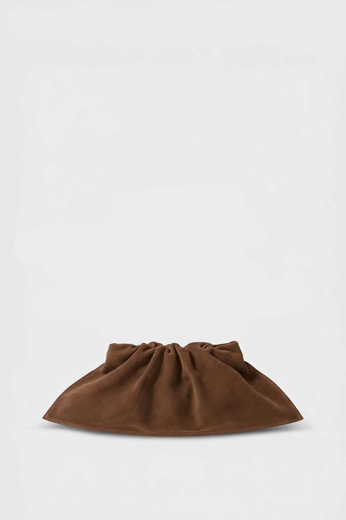 Mini Cloud Clutch in Suede Chestnut