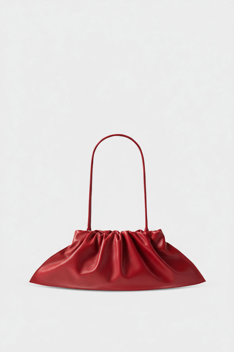 Mini Cloud Clutch in Smooth Red