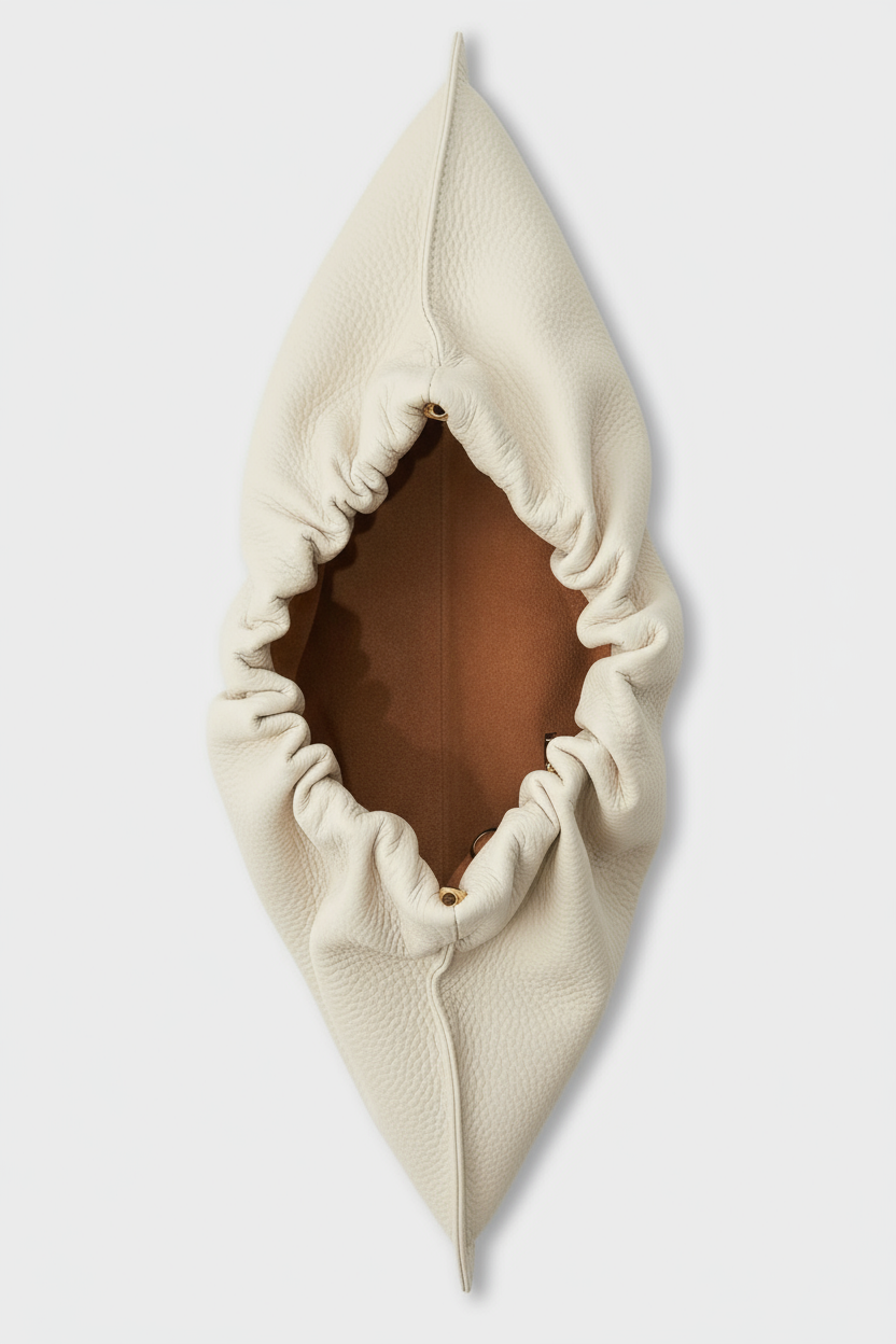 Mini Cloud Clutch in Grain White Wash