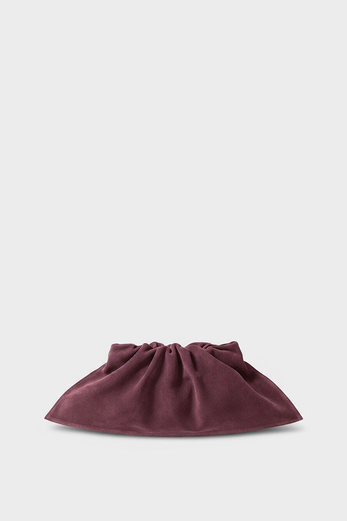 Mini Cloud Clutch in Suede Plum