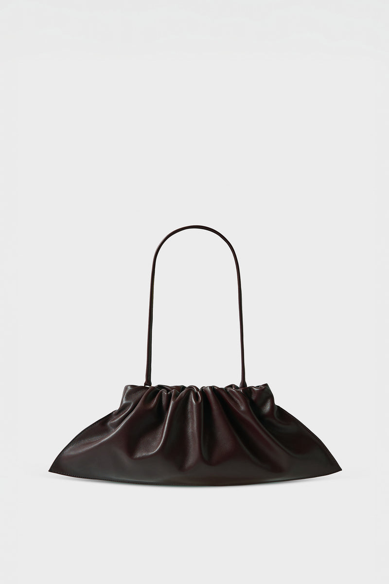 Mini Cloud Clutch in Smooth Dark Brown