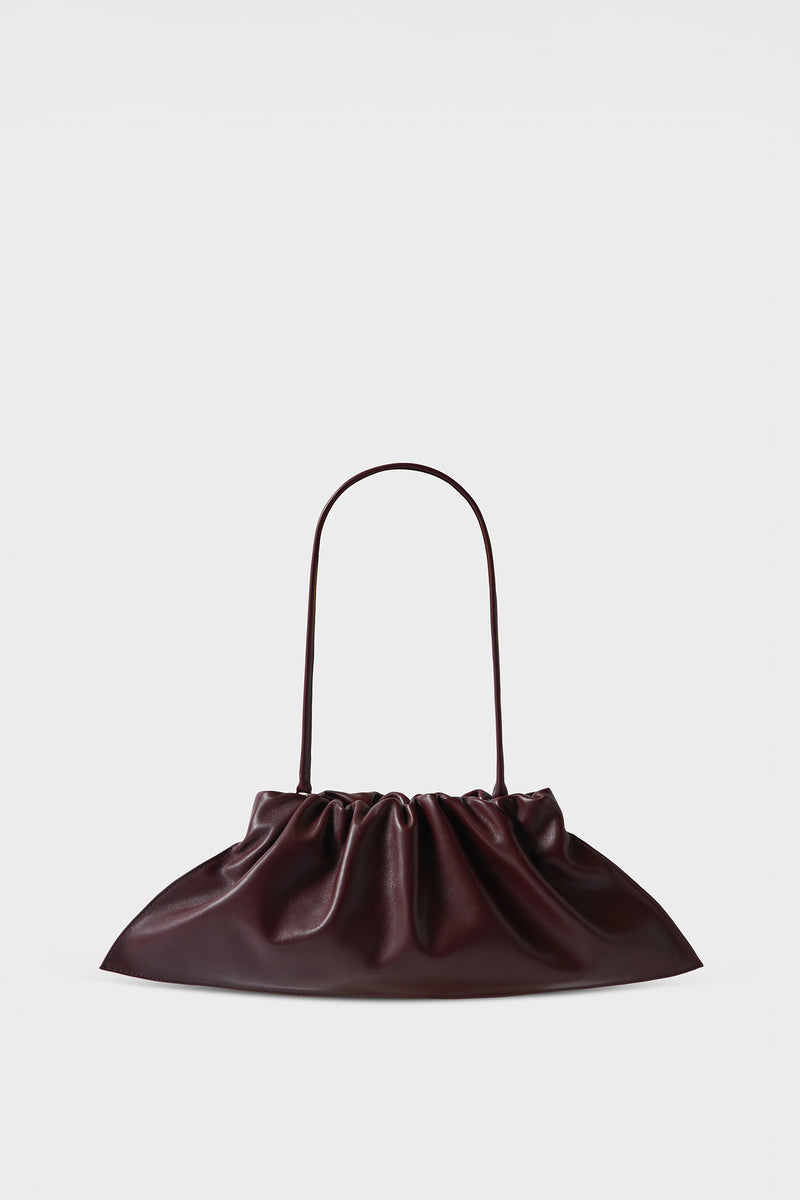 Mini Cloud Clutch Bag in Smooth Burgundy