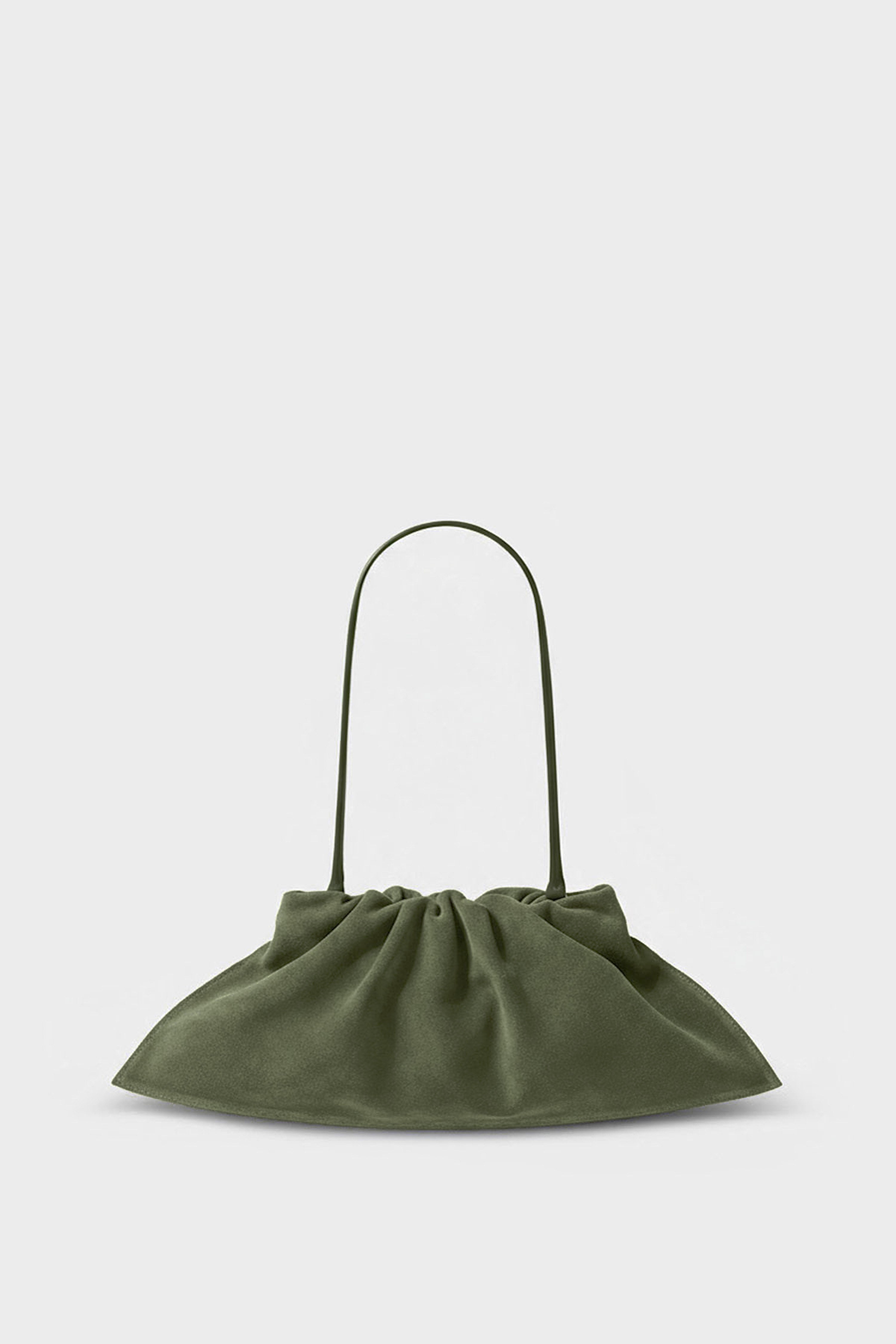 Mini Cloud Clutch in Suede Forest