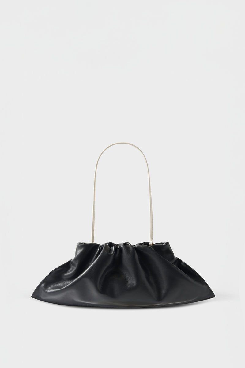 Mini Cloud Clutch Bag in Smooth Black