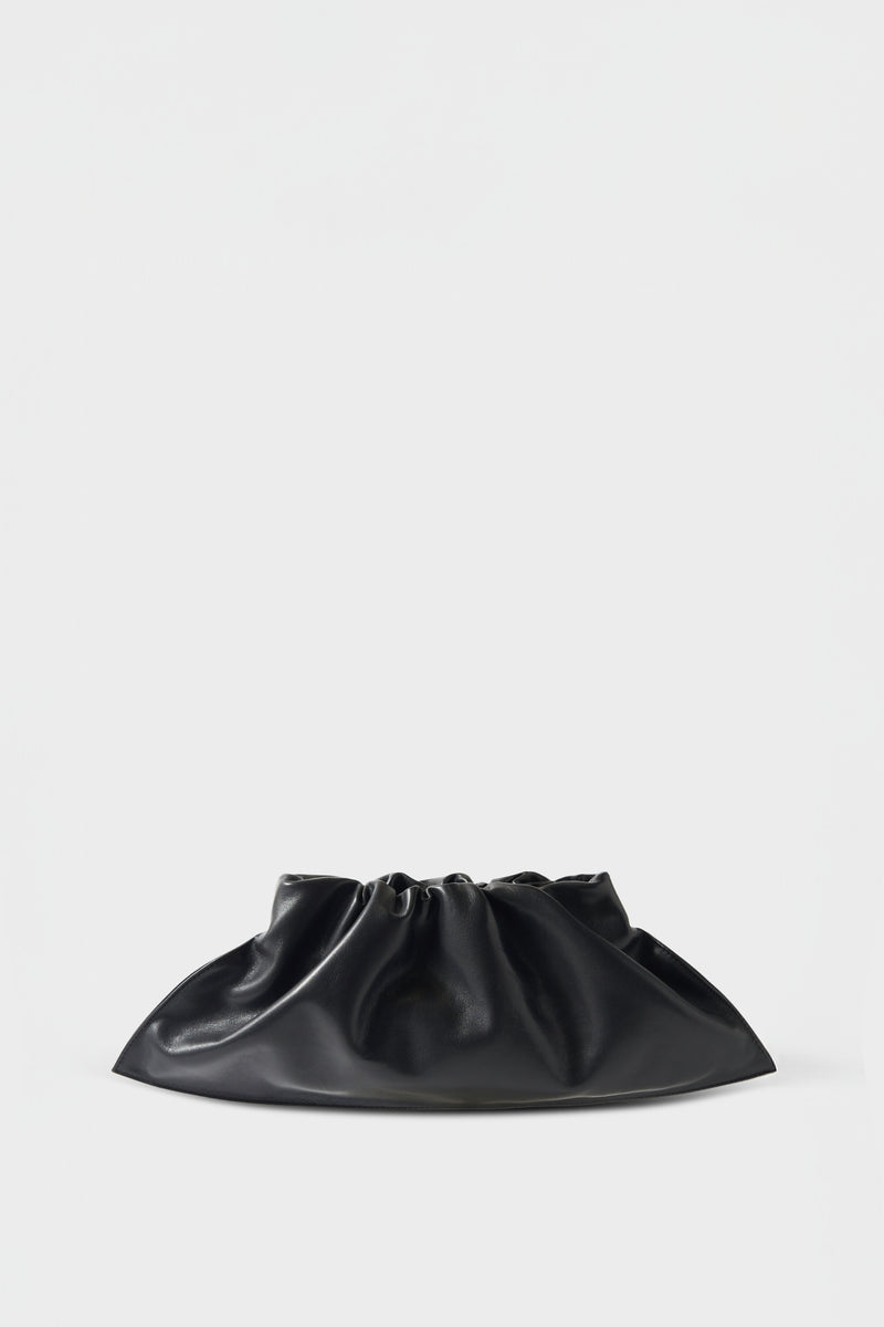 Mini Cloud Clutch Bag in Smooth Black