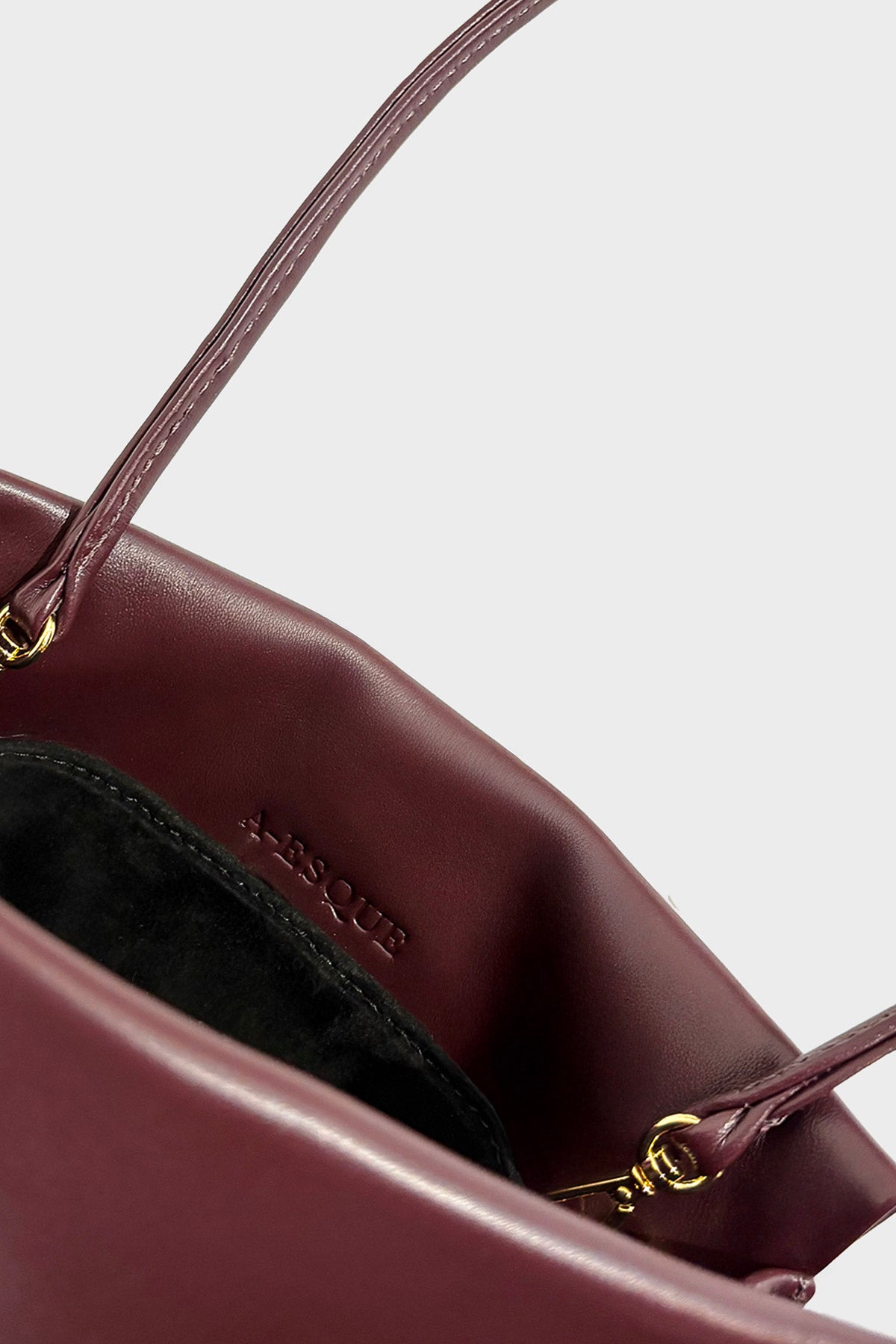 Mini Teardrop Clutch in Smooth Burgundy