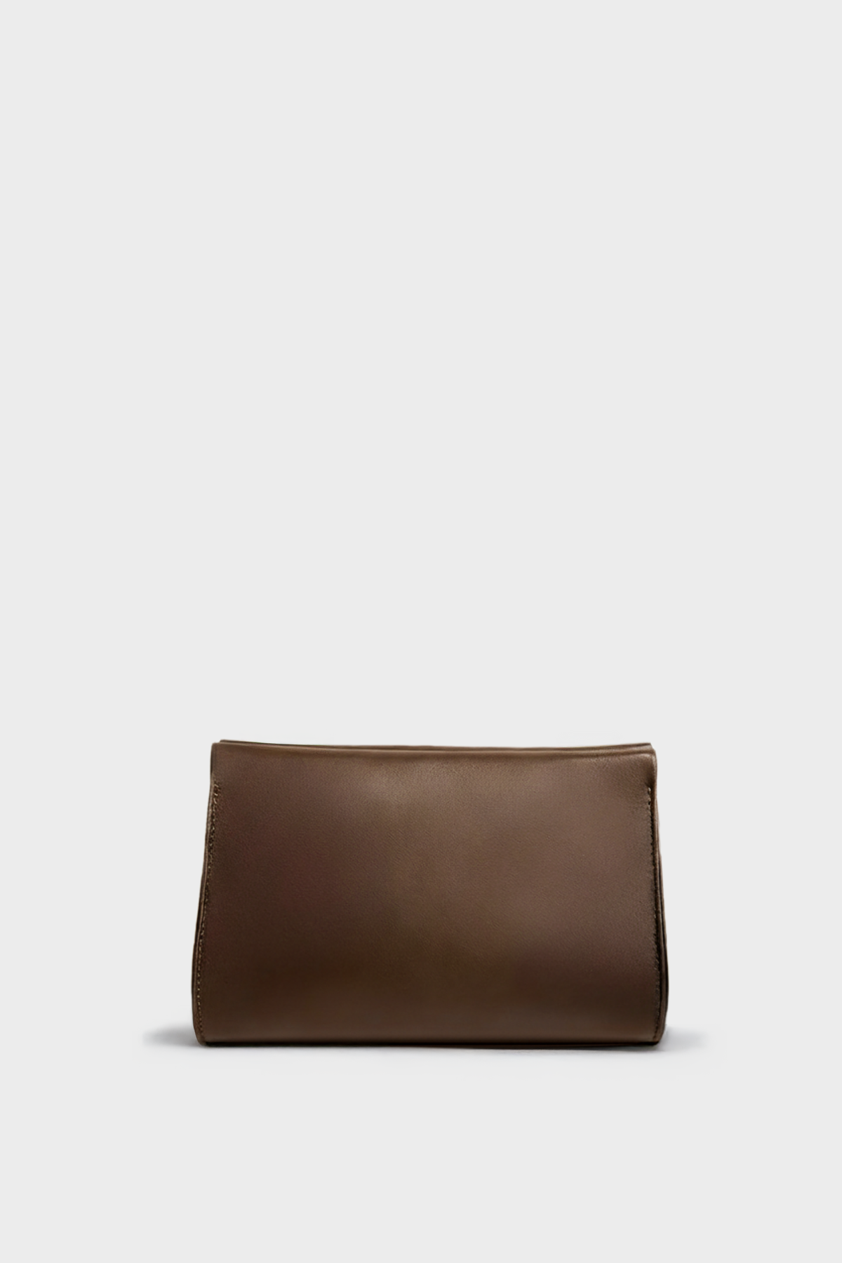 Mini Teardrop Clutch in Smooth Chestnut