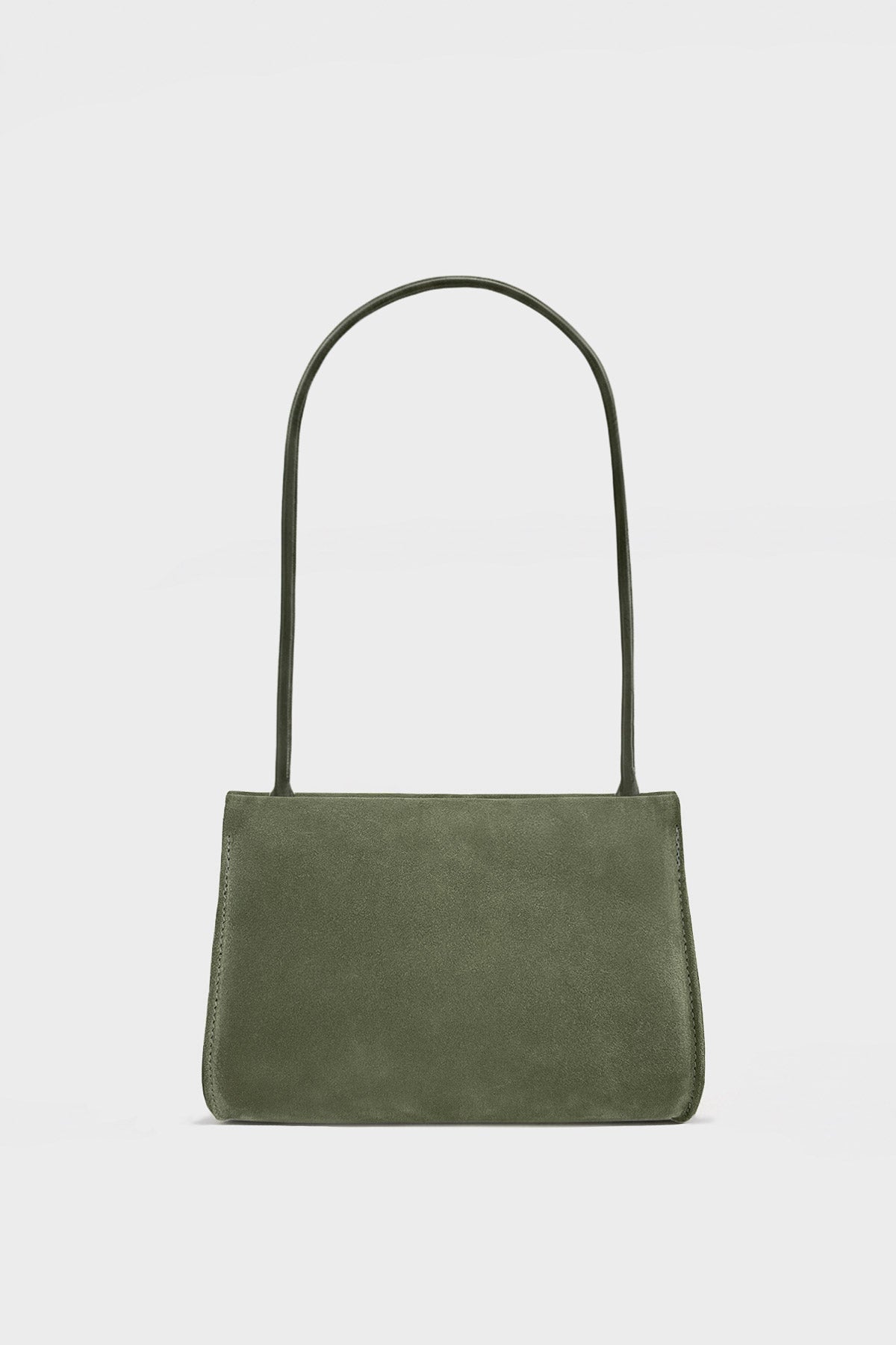 Mini Teardrop Clutch in Suede Forest