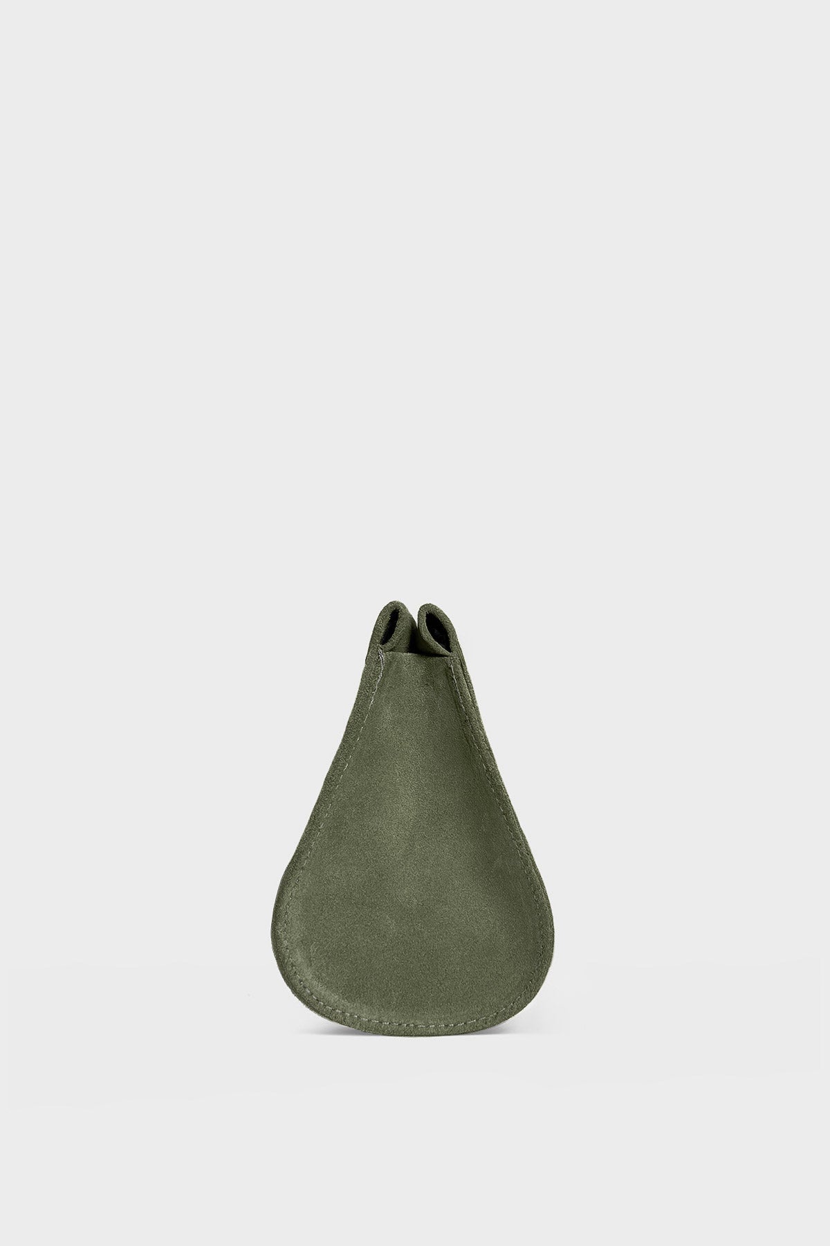 Mini Teardrop Clutch in Suede Forest