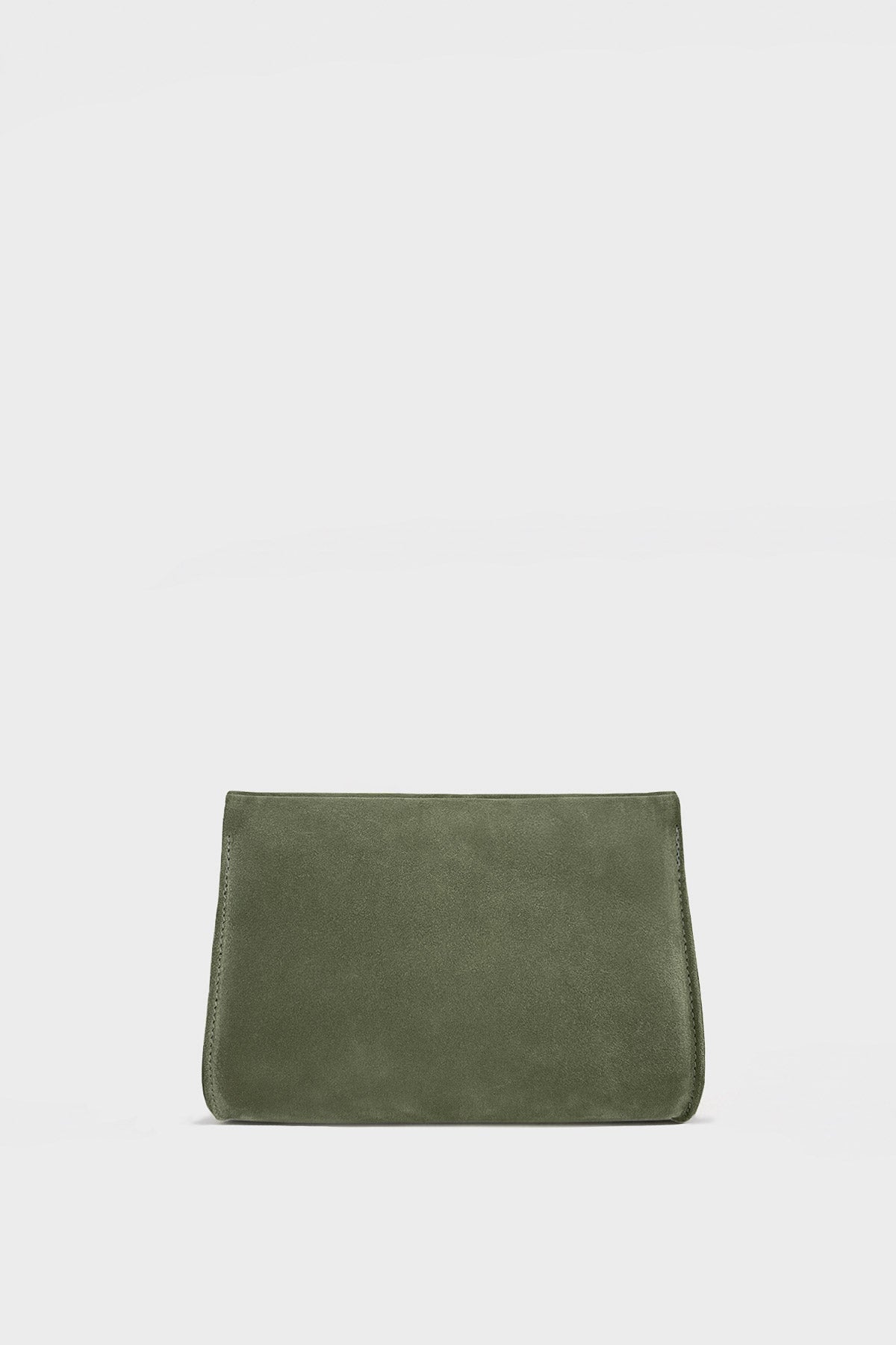 Mini Teardrop Clutch in Suede Forest