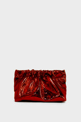 Mini Mellow Clutch in Metallic Red