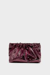 Mini Mellow Clutch in Metallic Burgundy