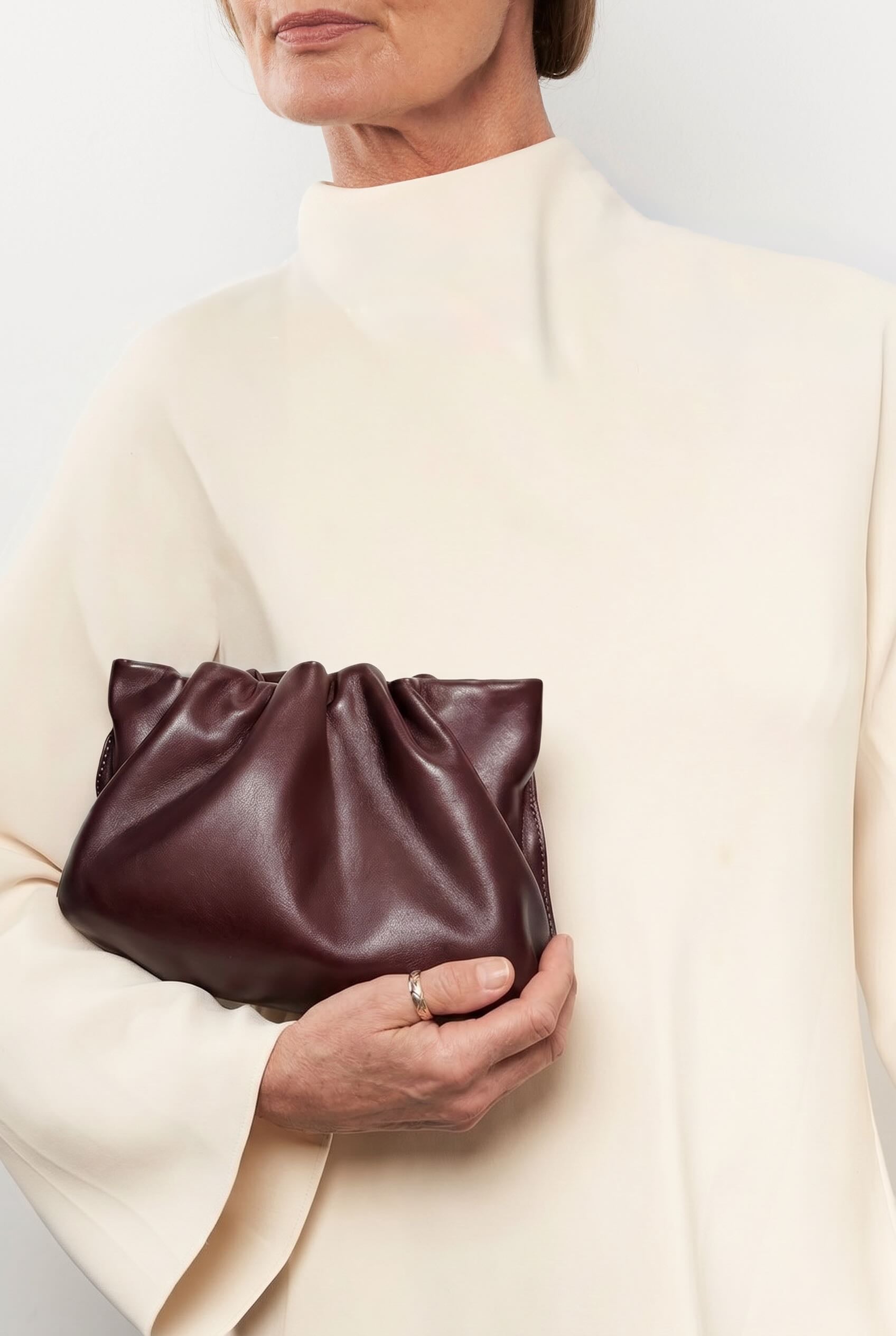 Midi Puffa in Smooth Burgundy