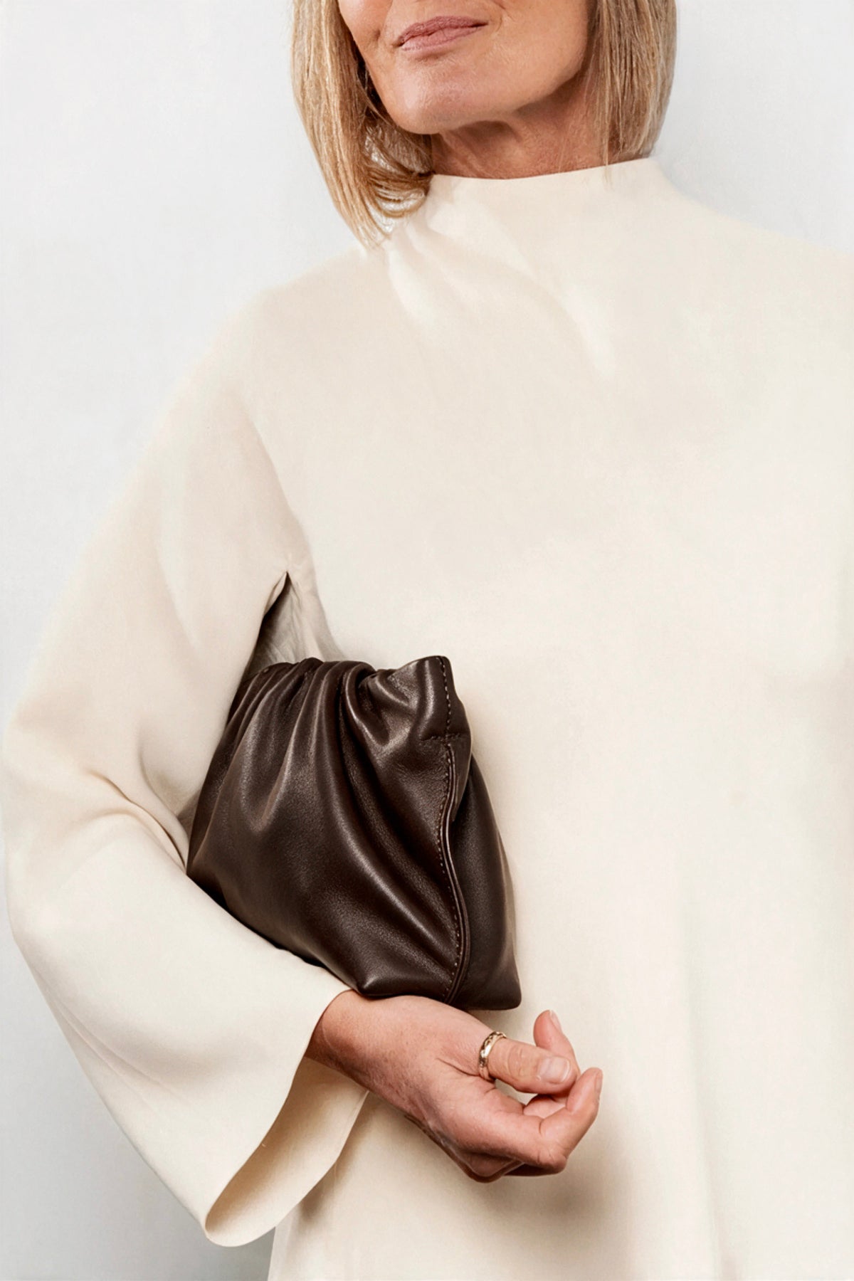 Midi Puffa in Smooth Dark Brown