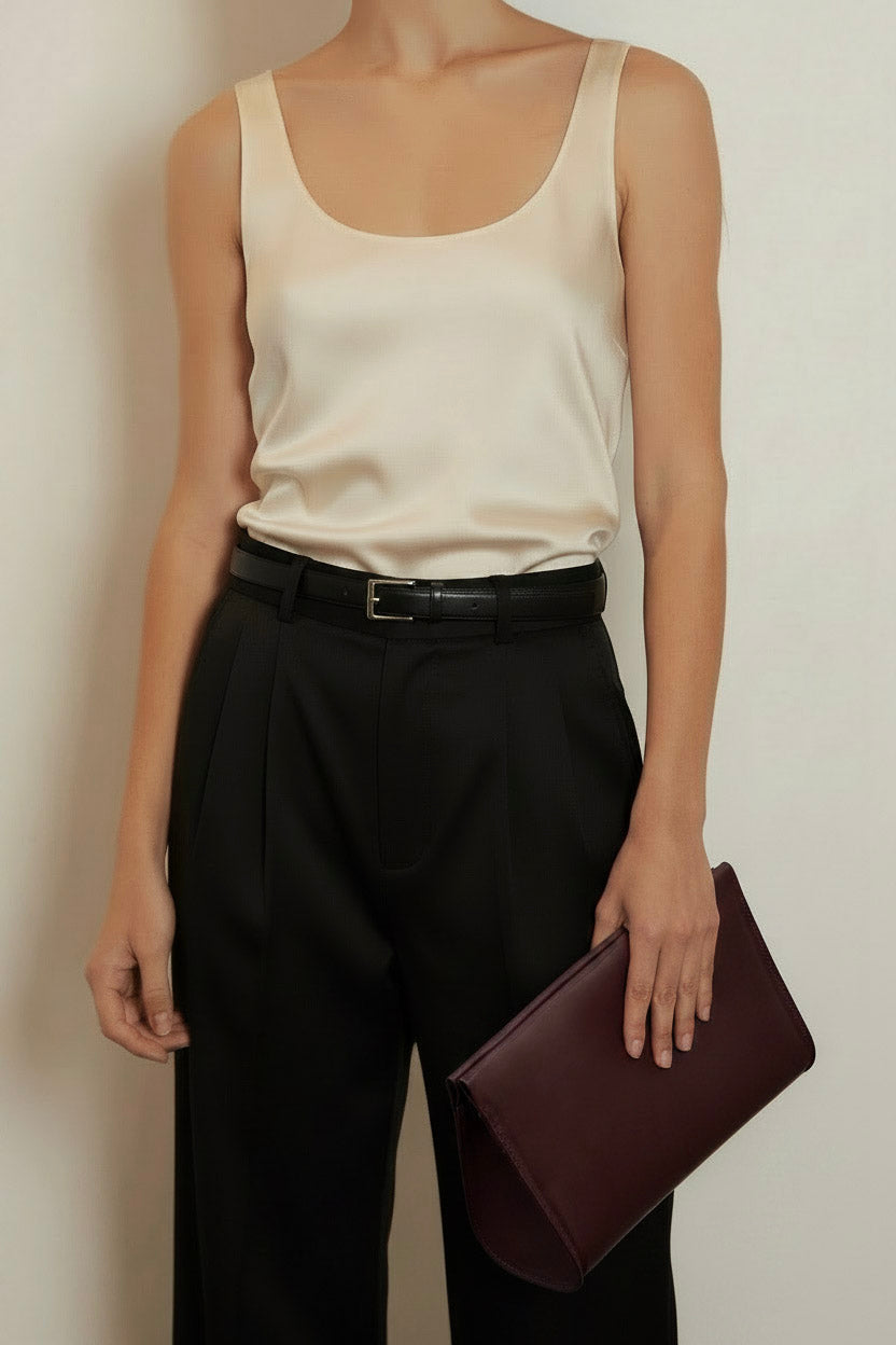 Teardrop Clutch in Smooth Burgundy