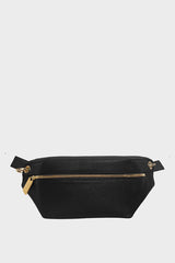 Oblong Crossbody Bag in Grain Black