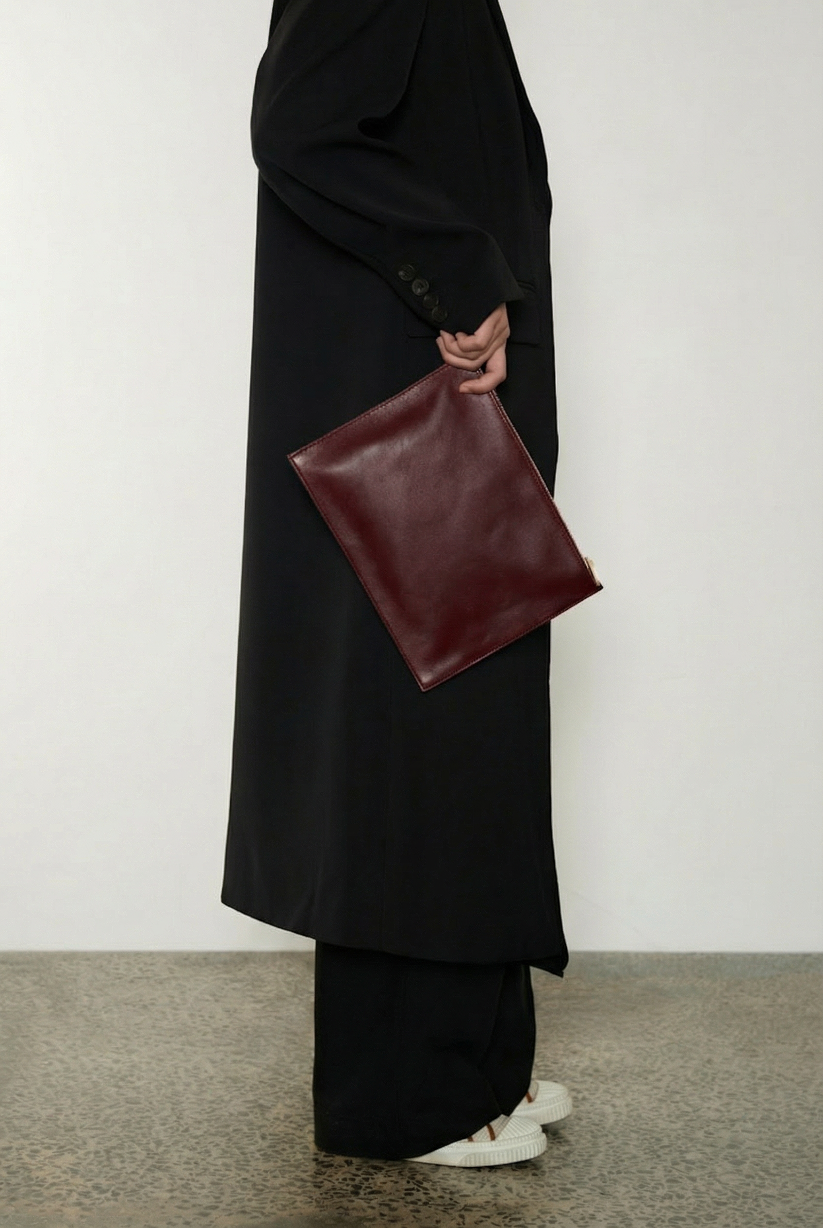 Organiser Pouch in Smooth Burgundy