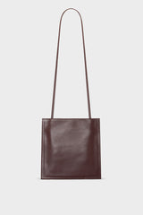 Pocket Crossbody Purse in Smooth Burgundy