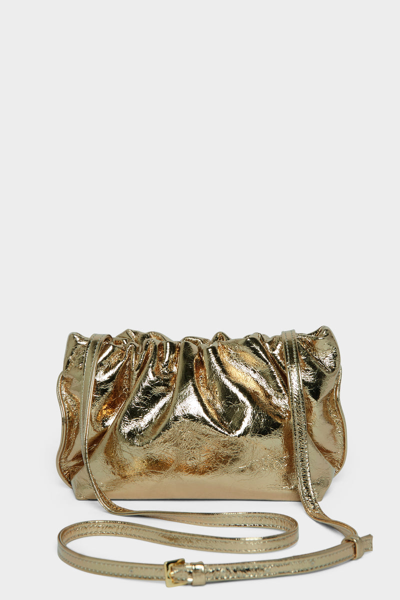 Mini Puffa Metallic Gold Clutch Crossbody Bag Handmade in Australia A ESQUE