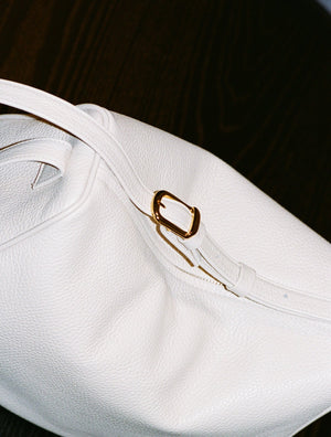 Saddle Shoulder Bag White Wash