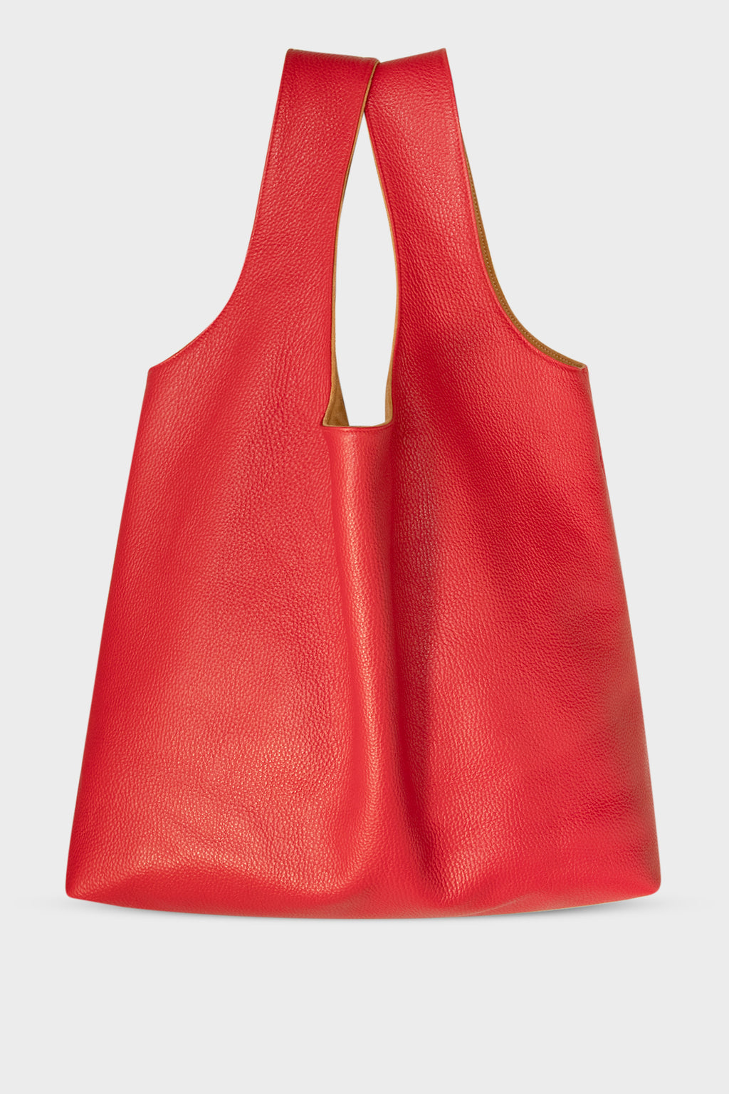 Reversible Sack Tote Bag in Grain Red