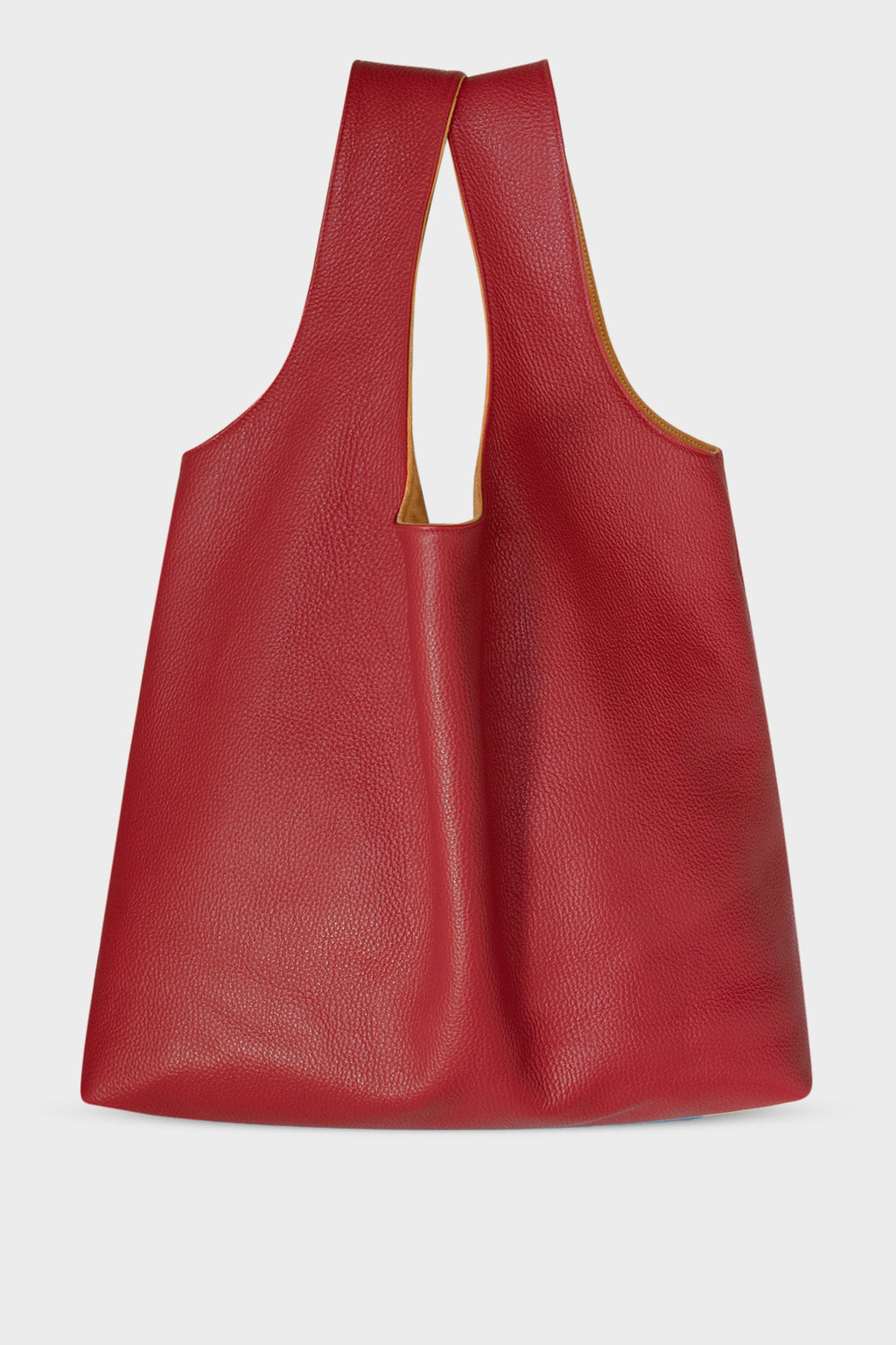 Reversible Sack Tote Bag in Grain Red