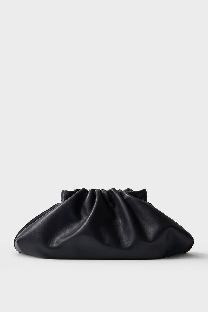 Cloud Clutch Bag in Smooth Black