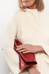 Slimline Clutch Pouch in Smooth Red