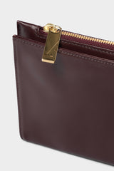 Slimline Clutch Pouch in Smooth Burgundy