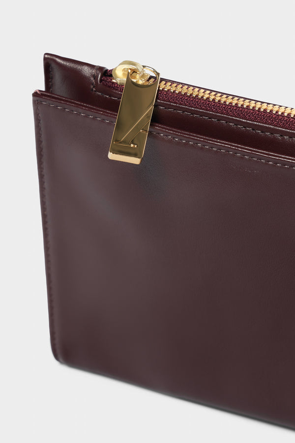 Slimline Clutch Pouch in Smooth Burgundy