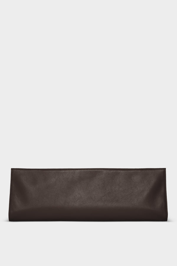 Handle Clutch in Smooth Dark Brown