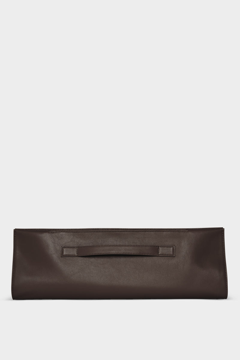 Handle Clutch in Smooth Dark Brown