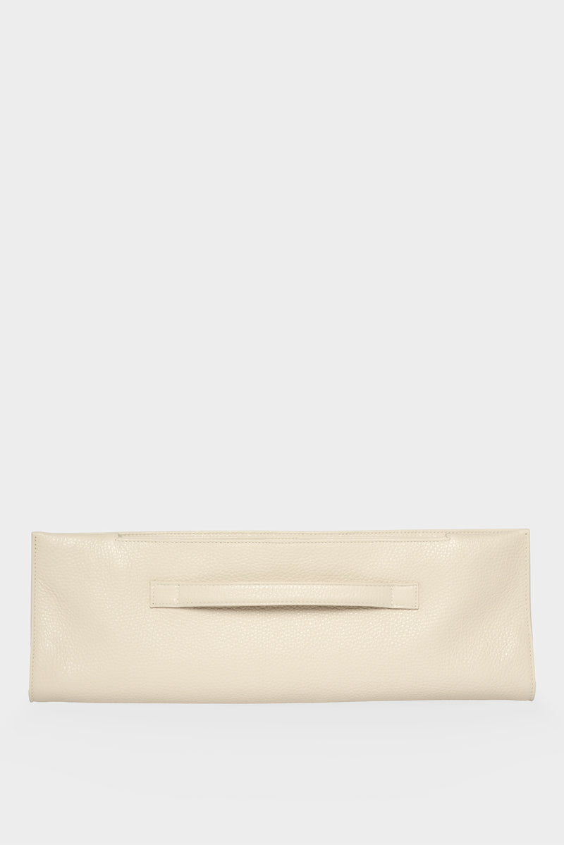 Handle Clutch in Grain White Wash