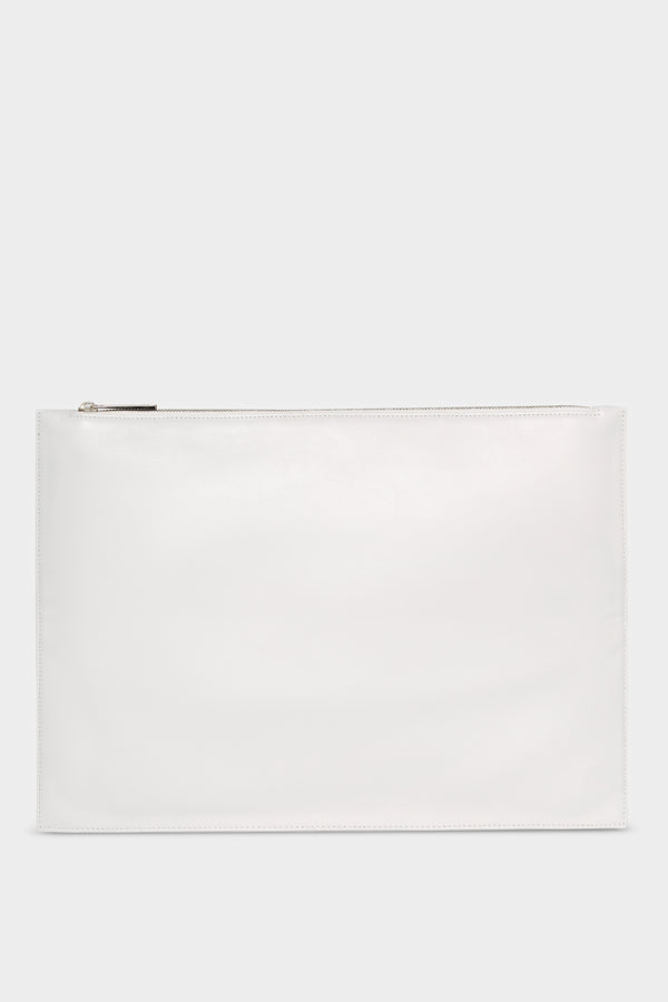 Slimline Clutch Pouch in Smooth Off White