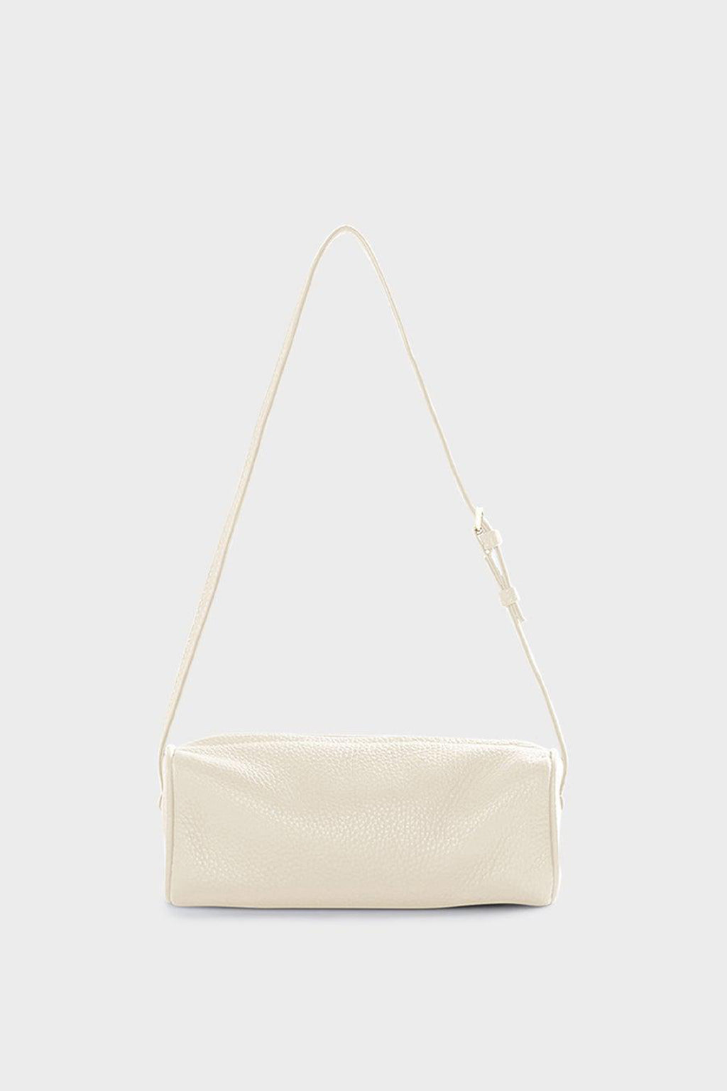 Small Barrel Shoulder Bag Grain White Wash