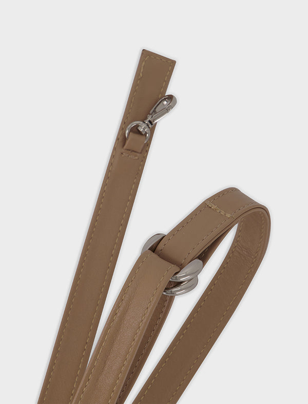 Adjustable Leather Strap Beige