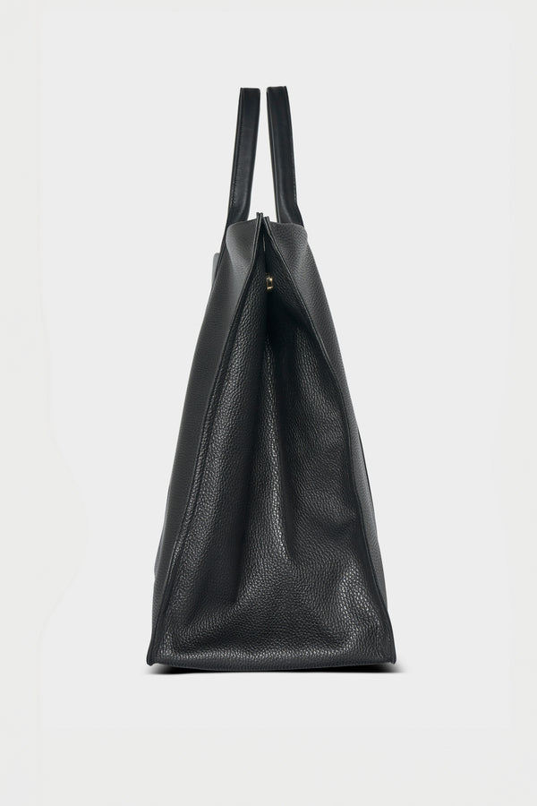 Jumbo Suite Tote Bag in Grain Black