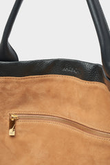 Jumbo Suite Tote Bag in Grain Black