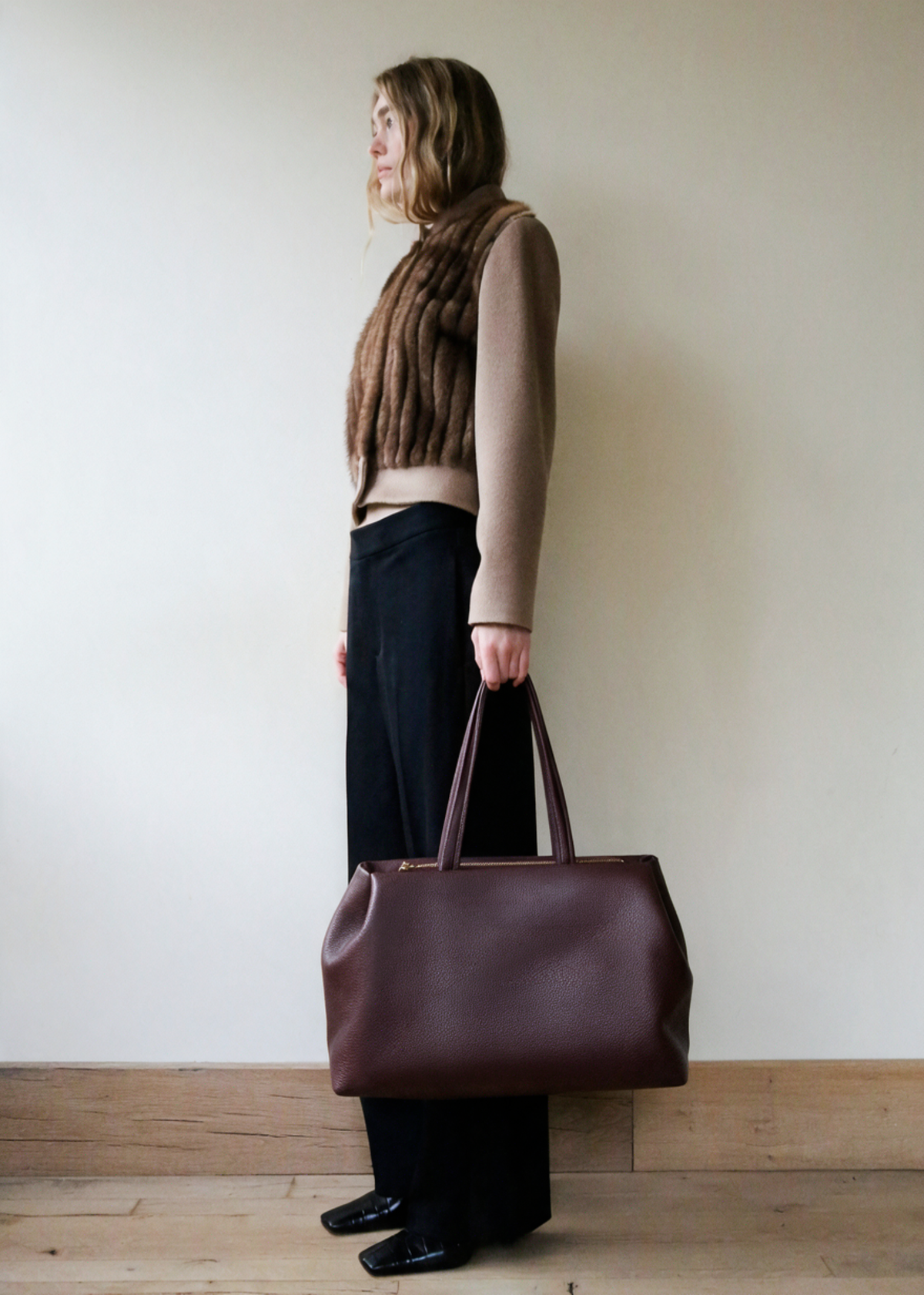 The Curve in Grain Burgundy