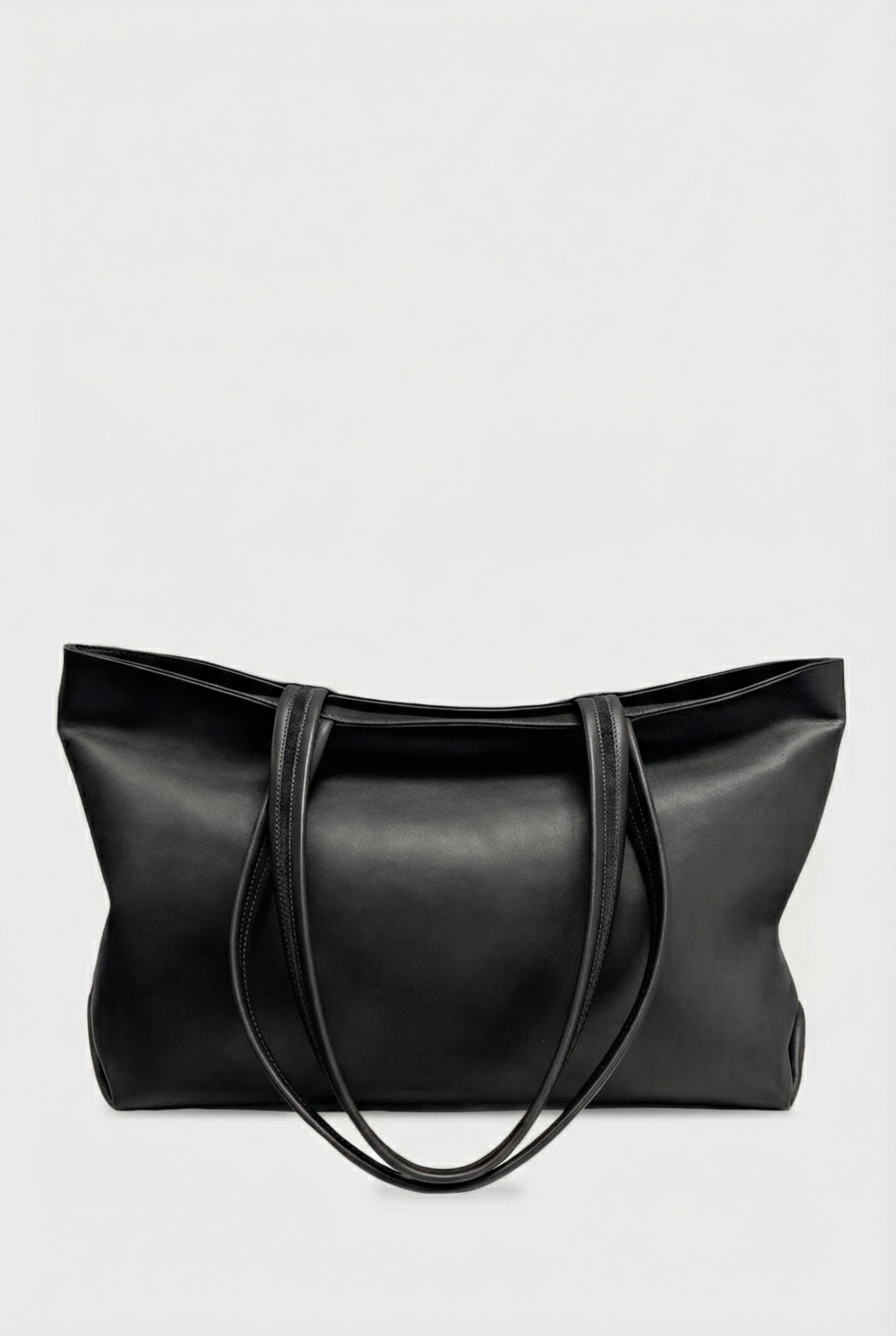 Simple Fold Tote in Smooth Black